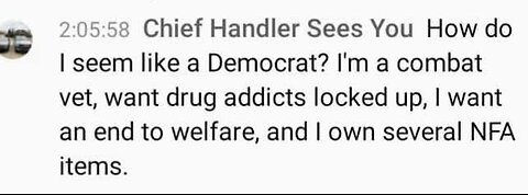 Tim seekins lies about who Chief Handler is