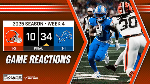 Browns x Lions: Game Reactions - Lions Completely Dismantle the Browns