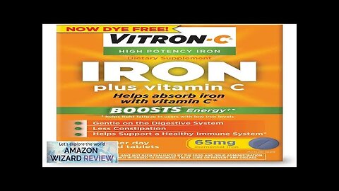 Vitron-C Iron Supplement Once Daily High Potency Iron Plus Vitamin C Supports Review