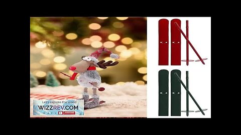 Snow Skis Decoration 2X Snowboard Props With Ski Poles Christmas Desktop Ornaments Review