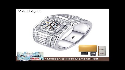 Yanleyu Moissanite Ring For Men Original 18K White Gold Ring 1CT Diamond Review