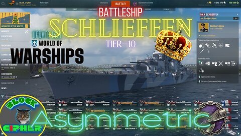 *King of Secondaries* German Battleship Tier-10 SCHLIEFFEN in Asymmetric | World of Warships