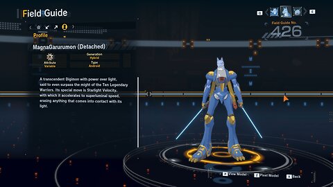 magnagarurumon (detached) all digivolution/de-digivolution/profile Digimon Story Time Stranger