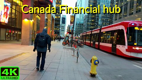 【4K】Canadian business area, Financial District Downtown Toronto Canada 🇨🇦