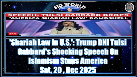 'Shariah Law In U.S.'- Trump DNI Tulsi Gabbard's Shocking Speech On Islamism Stuns America