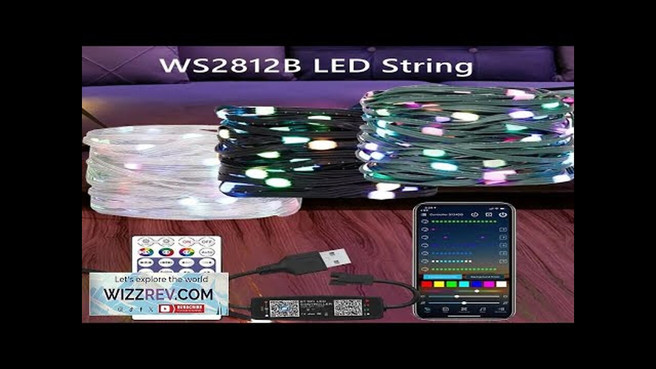 WS2812B RGB LED StringTransparent Green Black Wire Addressable Wedding Garland Decoration Review