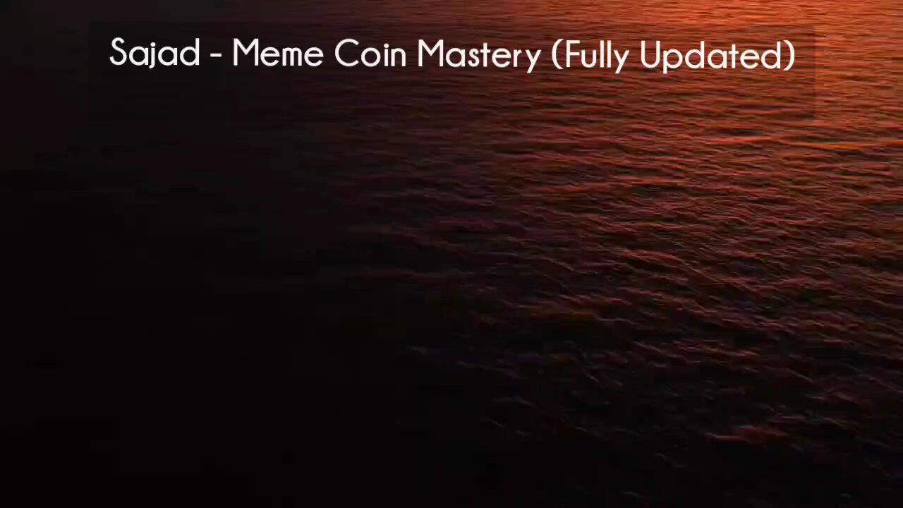 (courseslibrary.com)Sajad - Meme Coin Mastery (Fully Updated) Course download