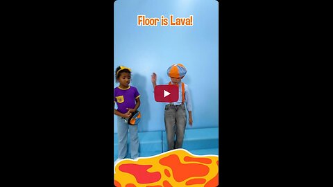 Kid Blippi's ULIMATE Floor is Lava RESCUE CHALLENGE! #blippi #shorts