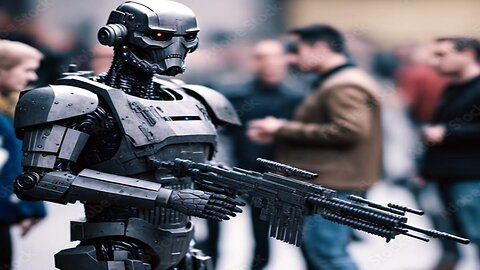 ROBOT WITH A GUN |IN NEAR FUTURE AGAINST US