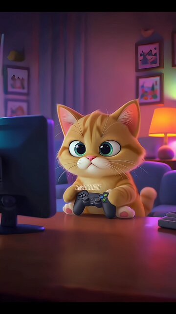 Cat suddenly becomes a pro gamer
