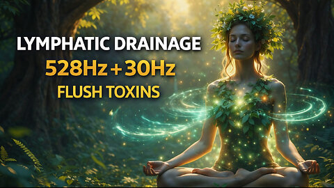 LYMPHATIC DRAINAGE Sound Therapy ✨ 528Hz + 30Hz | Flush Toxins & Cell Regeneration | Water Sounds