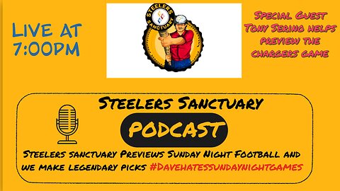 Steelers Sanctuary Live at 7pm With Tony Serino