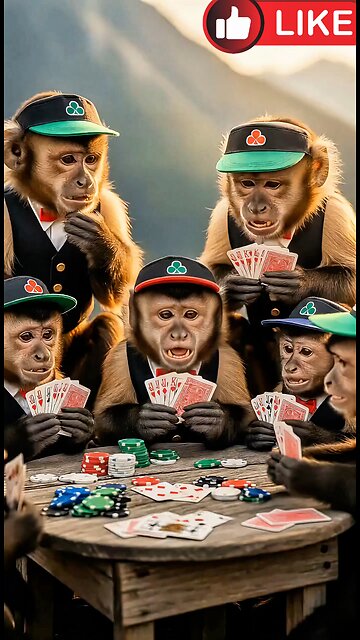 The monkeys are bored of sitting in the forest and are playing a team game with their friends. AI