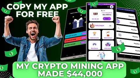 How i Made $44,000 From My Crypto Mining App | Crypto Mining App | Build Free