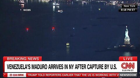 SYMBOLIC footage of Maduro being flown passed the Statue of Liberty on his way to NY jail