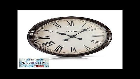 Wall Clock 20 in Roman Numerals Battery Operated Silent Clocks for Living Review