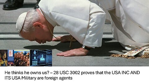 WHAT IS GOING ON IN AMERICAS W/THE POPE- LOOK AT THE FACTS AND PATTERNS - EVERYTHING ELSE IS NOISE