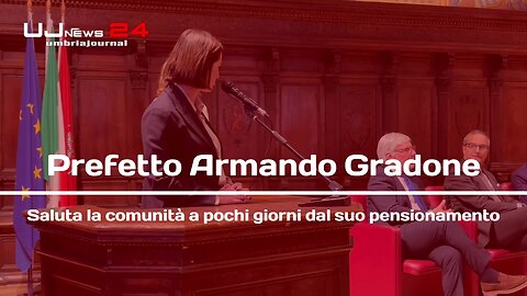 Prefetto Armando Gradone Saluta la comunità a pochi giorni dal suo pensionamento