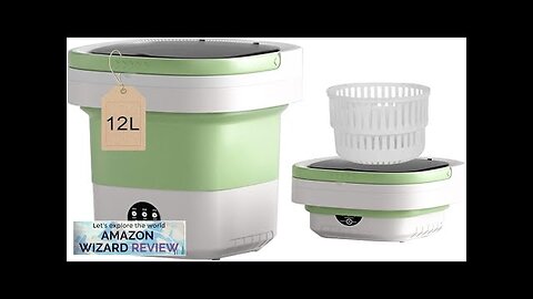 Portable washing machine12L Upgraded With Spin BasketFoldable Mini Washing Machine Small Review