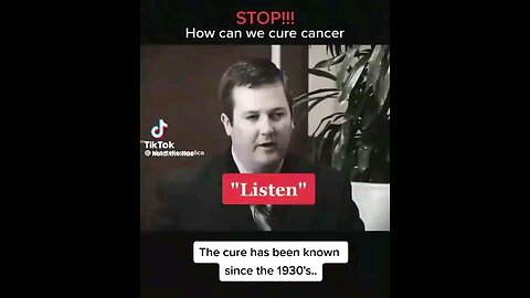 The Cure For Cancer has been known since the 1930’s