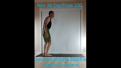 Eka Pada Shirsha Baddha Parshva Konasana One Foot Behind Head Bound Side Angle Pose