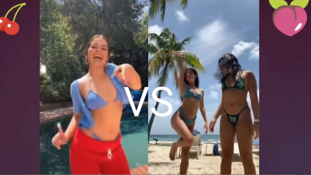 Addison Rae VS Charli De,amelio Bikini Battle