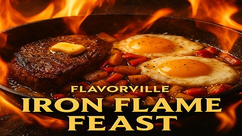 “The Iron Flame Feast | The Skillet That Never Sleeps 🔥 | FlavorVille™ Cinematic Meal”