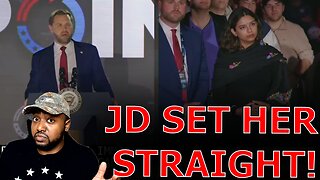 JD Vance SCHOOLS Woman Confronting Him On Having Hindu Wife But Supporting Mass Deportations!