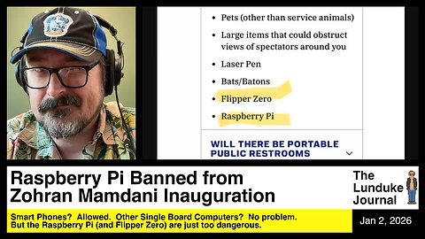 Raspberry Pi Banned from Zohran Mamdani Inauguration