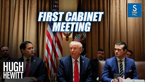 President Trump holds his first cabinet meeting