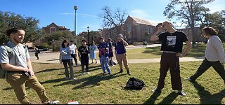 Florida State University: Preaching To The Masses And Eventually A Small Crowd Gathers As I Deal With A Gnostic Heckler -- At First The Crowd Is Generally Mocking And Then Sobers As The Holy Spirit Works