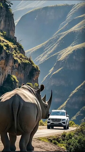 Rhino stopped vehicle