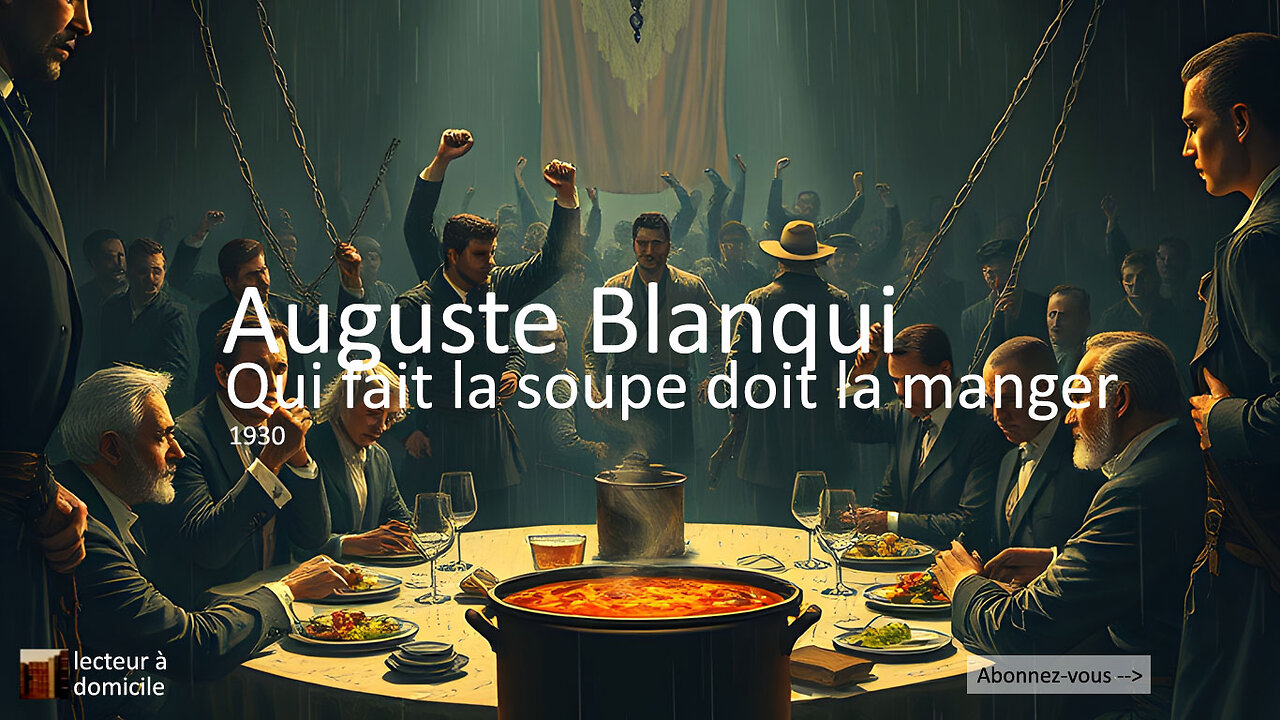 Qui fait la soupe doit la manger (Auguste Blanqui)