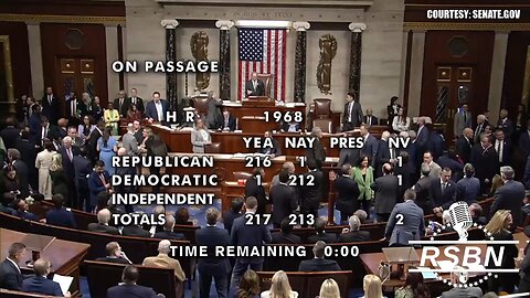 WATCH: CR Bill passes in the House "On this vote, the yas are 217, the nays are 213."