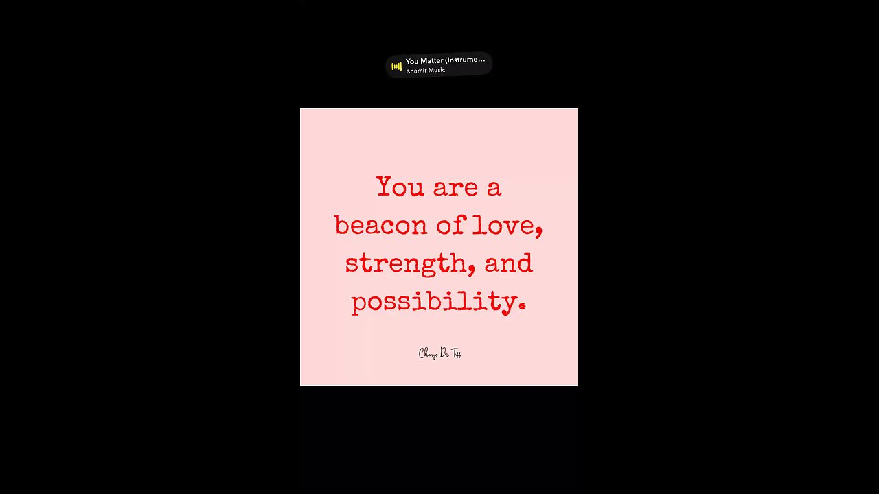 You matter