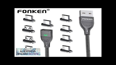 FONKEN Magnetic Cable 3A USB Magnetic Phone Charger Data Cord USB Type Review