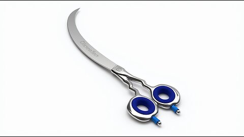 What is the purpose of curved grooming scissors?
