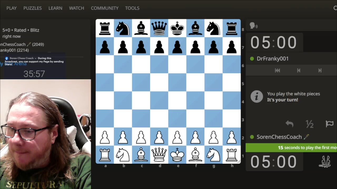 snippet from my last chess stream on Lichess