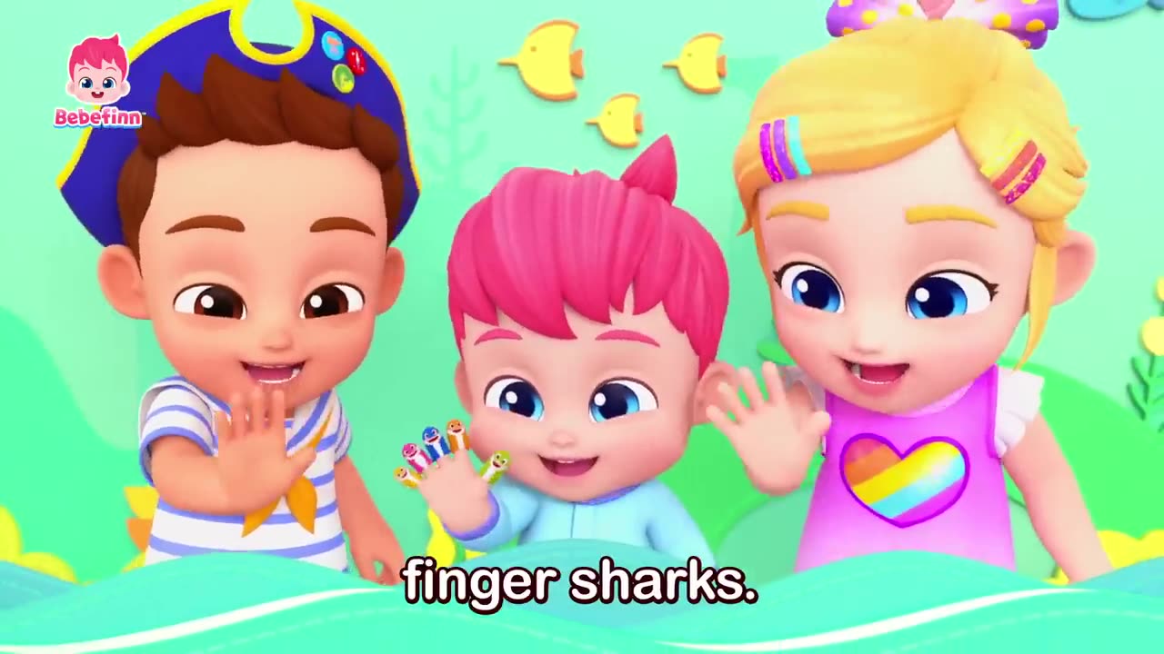 🦈 Shark Finger Family | EP107 | Baby Shark Doo Doo Doo | Bebefinn Best Songs and Nursery Rhymes