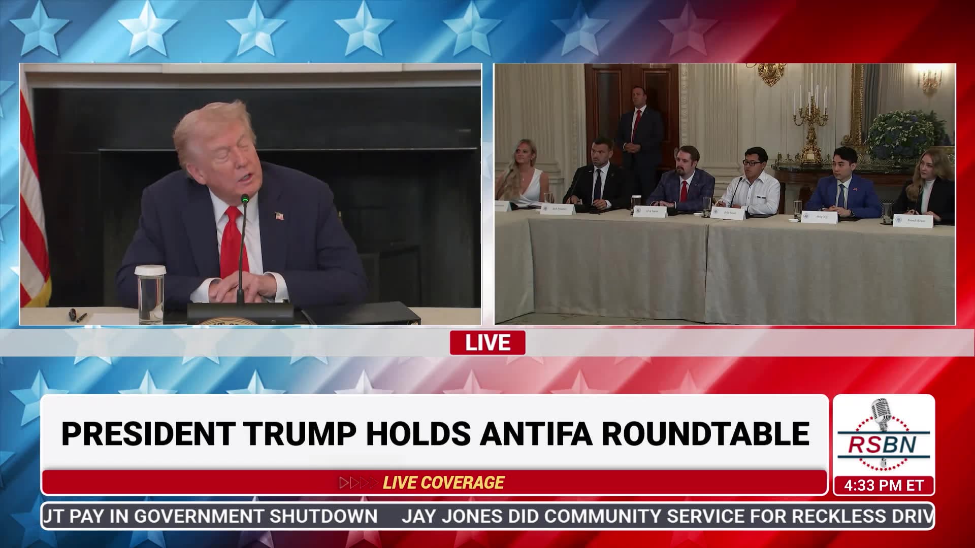 WATCH: President Trump Participates in a Roundtable on ANTIFA - 10/8/25