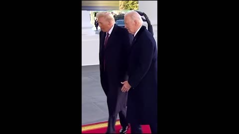 Trump ignores Biden's handshake on steps of White House