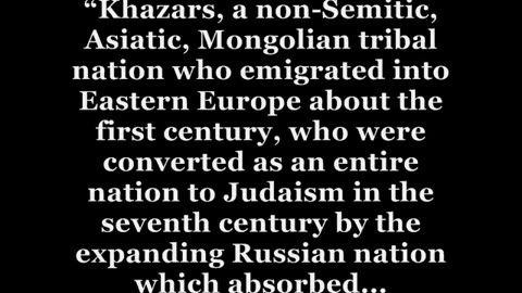 Ashkenazi “Jews” have NO relation to Biblical Israelites