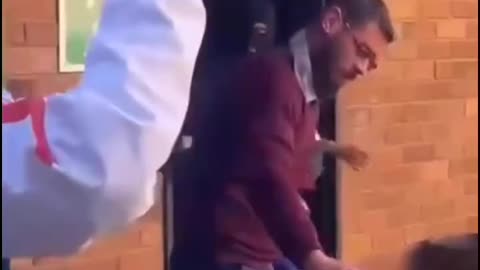 Blacks attack teacher
			