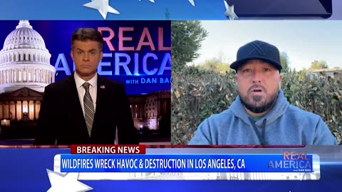 REAL AMERICA -- Dan Ball W/ Anthony Aguero, LA Threatened By High Winds & Fire Warnings, 1/23/25