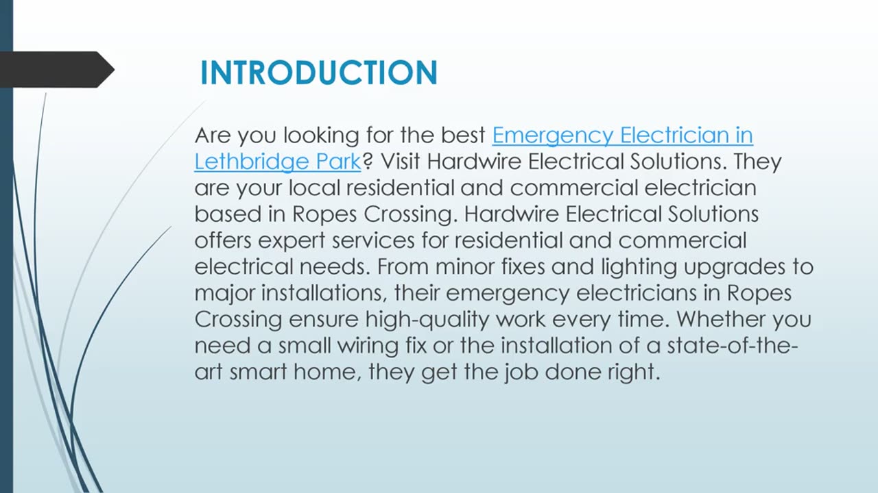 Best Emergency Electrician in Lethbridge Park