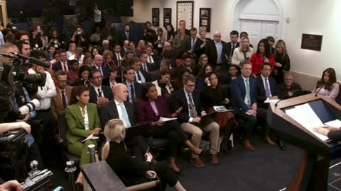 White House Briefing Room (25 March 2025) : Press Sec Welcomes New Add to Press Pool -- DAILY WIRE.