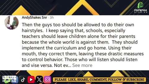 Ghanaians share mixed reactions as a girl cuts her hair before starting school at Yaa Asantewaa SHS.