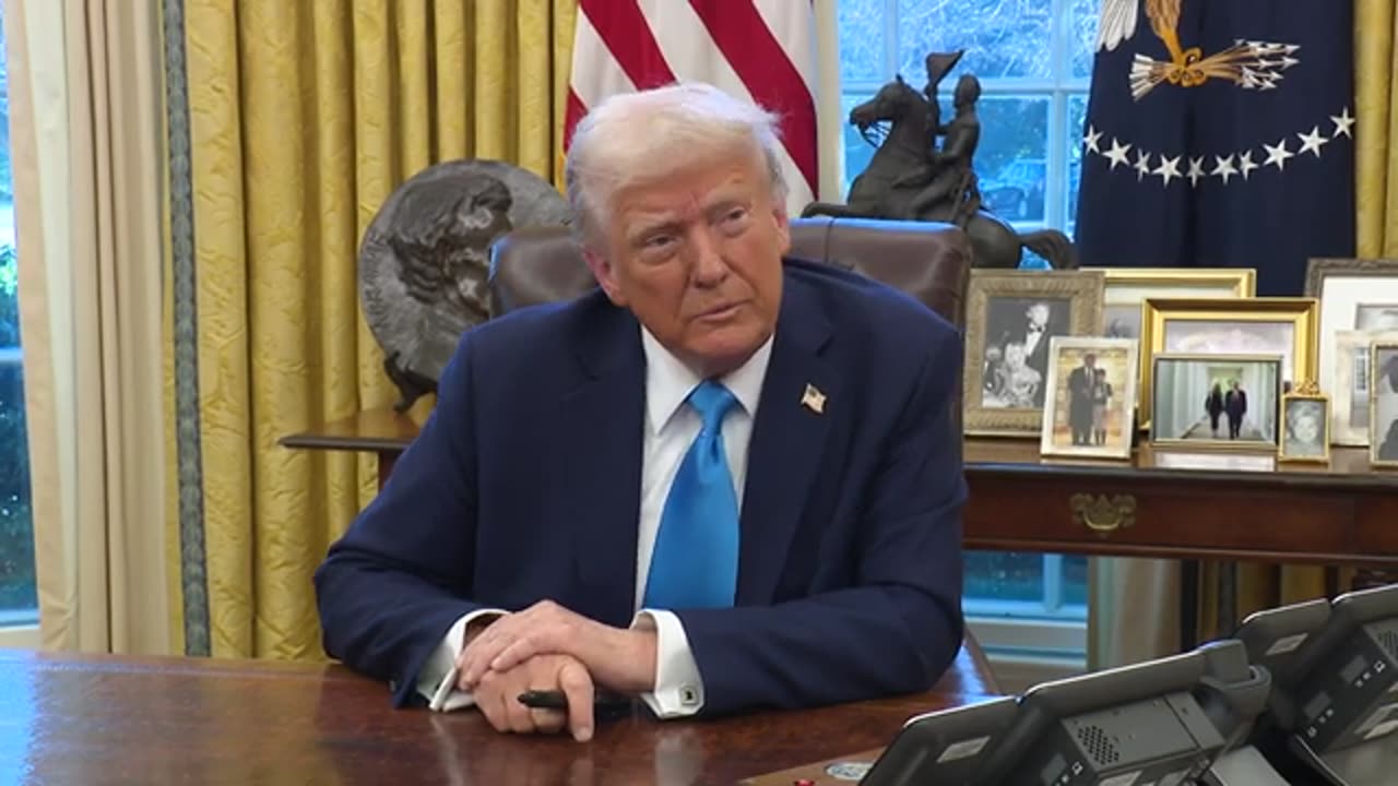 President Trump Signs Executive Orders in the Oval Office, Feb. 4, 2025