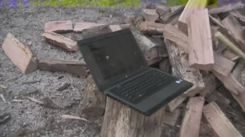 Psycho Dad Dominates Laptop