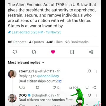 The Alien Enemies Act of 1798